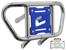 Crosspro - Front Bumper CR02 For Yamaha YFM 700 Raptor-Polish Tubo / Blue Plate