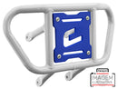 Crosspro - Front Bumper CR02 For Yamaha YFM 700 Raptor-White Tube / Blue Plate