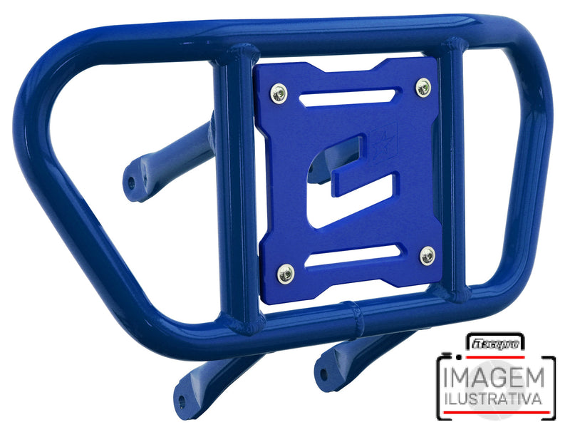 Crosspro - Front Bumper CR02 For Yamaha YFM 660 Raptor-Blue Tube / Blue Plate