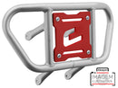 Crosspro - Front Bumper CR02 For Yamaha YFZ 450R-Ice Polish Tube / Red Plate