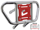 Crosspro - Front Bumper CR02 For Yamaha YFM 700 Raptor-Polish Tubo / Red Plate