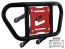Crosspro - Front Bumper CR02 For Yamaha YFM 660 Raptor-Black Tube / Red Plate