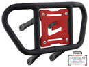 Crosspro - Front Bumper CR02 For Yamaha YFM 660 Raptor-Textured Black Tube / Red Plate