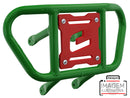 Crosspro - Front Bumper CR02 For Yamaha YFM 700 Raptor-Green Tube / Red Plate