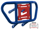 Crosspro - Front Bumper CR02 For Yamaha YFM 700 Raptor-Blue Tube / Red Plate