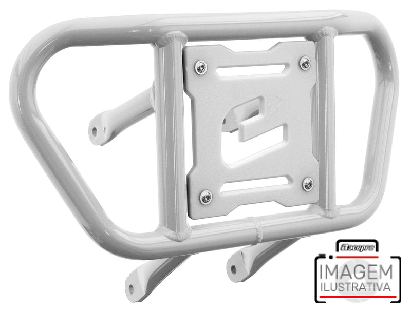 Crosspro - Front Bumper CR02 For Yamaha YFM 660 Raptor-White Tube / White Plate