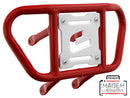 Crosspro - Front Bumper CR02 For Yamaha YFM 700 Raptor-Red Tube / White Plate