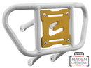 Crosspro - Front Bumper CR02 For Yamaha YFM 700 Raptor-White Tube / Yellow Plate