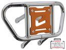 Crosspro - Front Bumper CR02 For Yamaha YFM 700 Raptor-Polish Tubo / Orange Plate