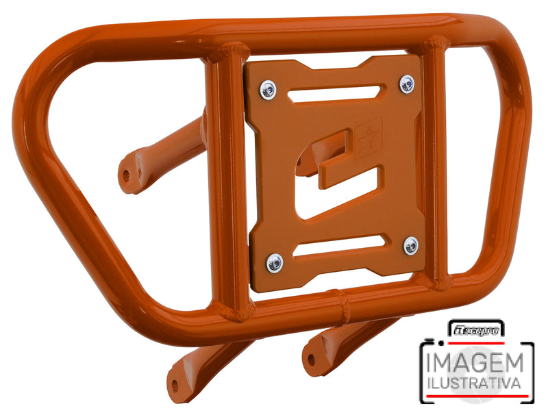 Crosspro - Front Bumper CR02 For Yamaha YFM 660 Raptor-Orange Tube / Orange Plate