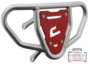 Crosspro - Front Bumper CR03 For Yamaha YFZ 450-Ice Polish Tube / Red Plate