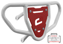 Crosspro - Front Bumper CR03 For Yamaha YFZ 450-White Tube / Red Plate