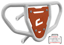 Crosspro - Front Bumper CR03 For Yamaha YFZ 450-White Tube / Orange Plate