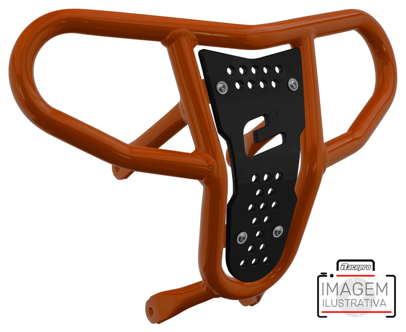 Crosspro - Front Bumper CR04 For Yamaha YFZ 450-Orange Tube / Black Plate