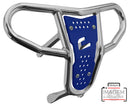 Crosspro - Front Bumper CR04 For Yamaha YFZ 450-Polish Tubo / Blue Plate