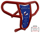 Crosspro - Front Bumper CR04 For Yamaha YFM 700 Raptor-Red Tube / Blue Plate