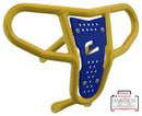 Crosspro - Front Bumper CR04 For Arctic Cat 400 DVX, Honda TRX 400, TRX 450, Honda TRX 400, Kawasaki KFX 400, Suzuki LT-Z 400-Yellow Tube / Blue Plate