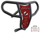 Crosspro - Front Bumper CR04 For Yamaha YFZ 450-Textured Black Tube / Red Plate