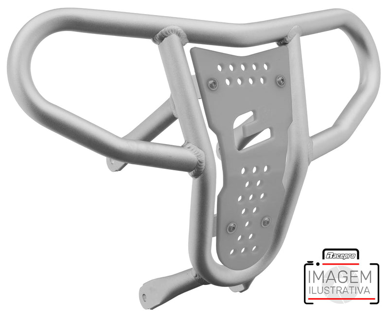 Crosspro - Front Bumper CR04 For Yamaha YFZ 450-Ice Polish Tube / White Plate