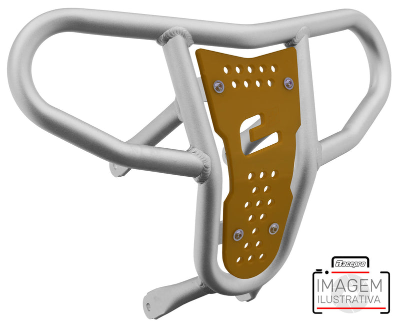 Crosspro - Front Bumper CR04 For Yamaha YFZ 450-Ice Polish Tube / Yellow Plate