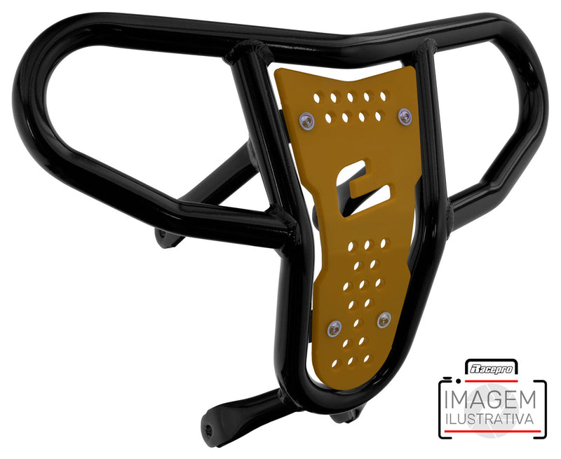 Crosspro - Front Bumper CR04 For Yamaha YFZ 450-Black Tube / Yellow Plate