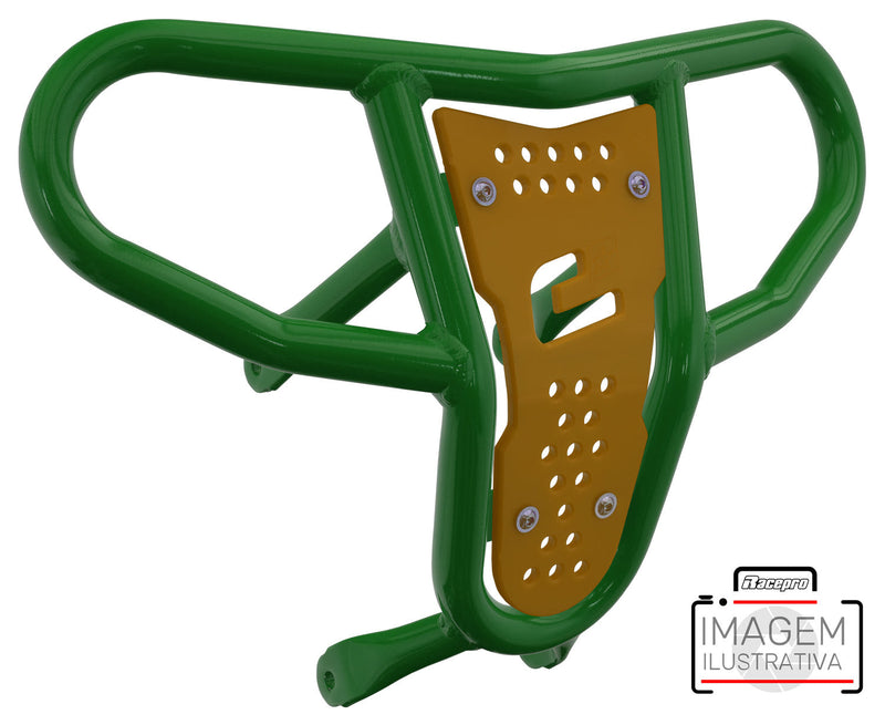 Crosspro - Front Bumper CR04 For Yamaha YFZ 450-Green Tube / Yellow Plate