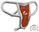 Crosspro - Front Bumper CR04 For Yamaha YFM 660 Raptor-Ice Polish Tube / Orange Plate