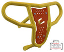 Crosspro - Front Bumper CR04 For Arctic Cat 400 DVX, Honda TRX 400, TRX 450, Honda TRX 400, Kawasaki KFX 400, Suzuki LT-Z 400-Yellow Tube / Orange Plate
