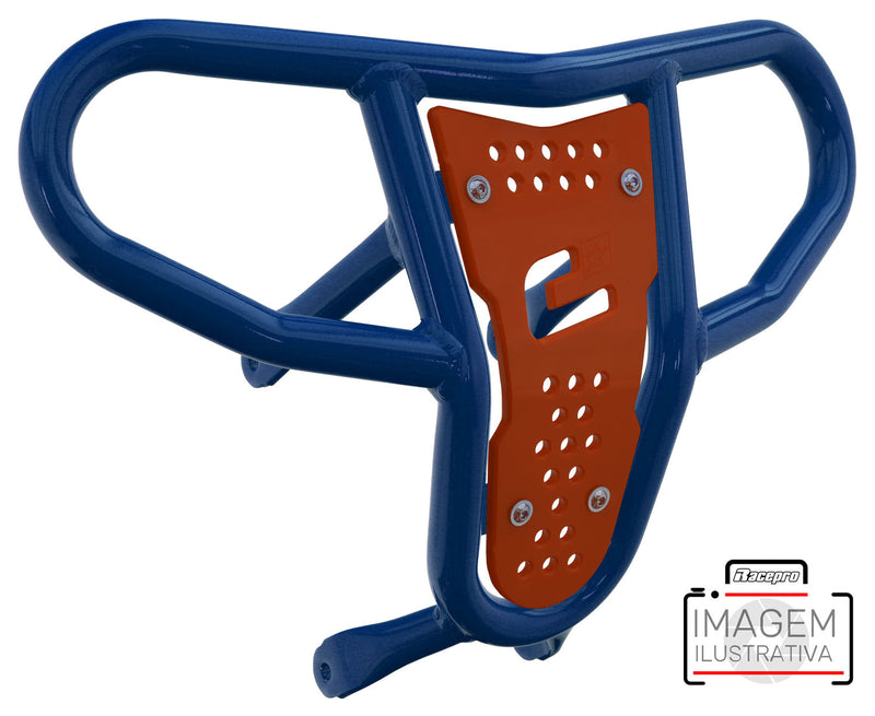Crosspro - Front Bumper CR04 For Yamaha YFZ 450-Blue Tube / Orange Plate