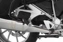 ERGO passenger Footrest lowering for R1200RT/LC offers a relaxed seating position and reduced the knee angle. Machined from solid aluminium.