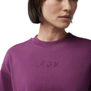 Fox Racing - Womens Wordmark Os Crop Tee-Sangria (31984-552)