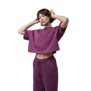 Fox Racing - Womens Wordmark Os Crop Tee-Sangria (31984-552)