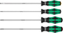 Wera Tools - 335/350/355/4 Screwdriver set Kraftform Plus Lasertip 200 mm-long blades