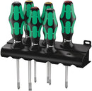 Wera Tools - 335/350/355/6 Screwdriver set Kraftform Plus Lasertip and rack