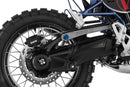 The silver anodised aluminium hub cover »TORNADO« close the hub tunnel dynamically at both ends. For BMW R 1200, K 1200, K 1300 models.