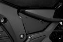 We close up the gap with a slim and attractive 4mm thick side cover. Protects the frame from scratches especially when riding off-road.