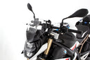 The windshield integrates perfectly into the overall layout, emphasises the contours of the machine