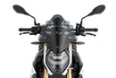 The windshield integrates perfectly into the overall layout, emphasises the contours of the machine