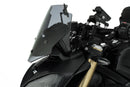 The windshield integrates perfectly into the overall layout, emphasises the contours of the machine