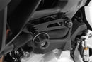 Effective protection for engine, frame and faring with a discreet look