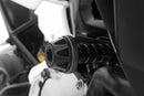 Effective protection for engine, frame and faring with a discreet look