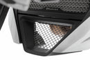 Catches larger foreign bodies and keeps them away from the manifold and the engine without reducing the cooling flow...