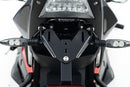Fully adjustable number plate carrier for the S 1000 RR. The carrier can be adjusted in terms of tilt and proximity to the rear wheel