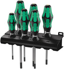 Wera Tools - 367/6 TORX® HF Kraftform Plus Screwdriver set with holding function and rack