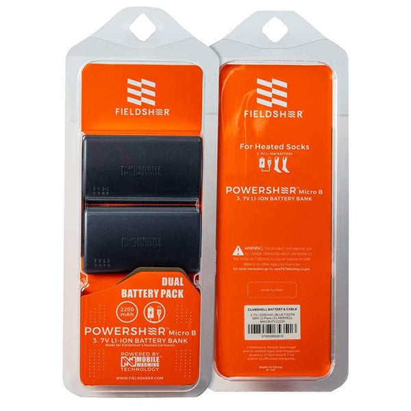3.7V Powersheer® Micro Dual Battery Pack, Non Wireless