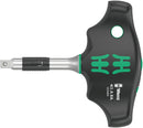 Wera Tools - 411 A RA T-handle adapter screwdriver with ratchet function, 1/4"