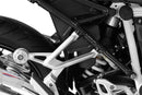 This splash guard protects the shock, along with shock mounts, swing arm, collector pipes and rear of the gearbox of the R 1200 RS LC.