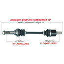 Kimpex - Complete Rear Left/Rear Right Axle for Yamaha (YAM-7033K)