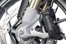 Wunderlich ABS sensor protection; this ABS sensor cover closes the gaps between the brake calliper and front wheel bearings.