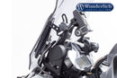 The windshield reinforcement on both sides stabilises the windshield and thus reduces turbulences caused by the airflow at high speeds